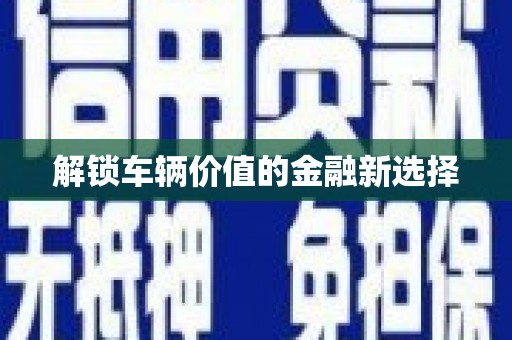 五原解锁车辆价值的金融新选择