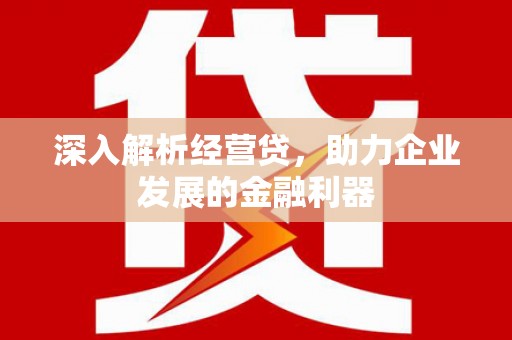 五原深入解析经营贷，助力企业发展的金融利器