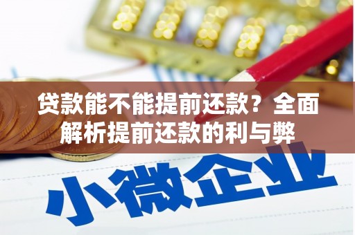 五原贷款能不能提前还款？全面解析提前还款的利与弊