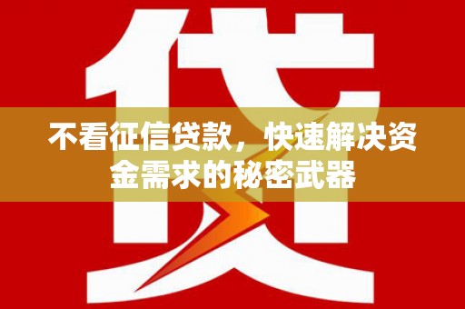 五原不看征信贷款，快速解决资金需求的秘密武器