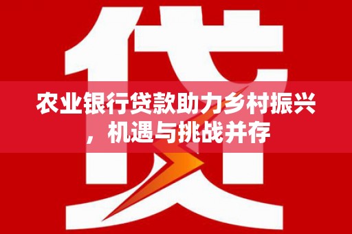 五原农业银行贷款助力乡村振兴，机遇与挑战并存